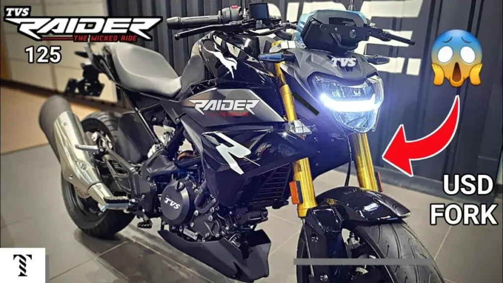 न्यू TVS Raider बाइक का स्पोर्टी लुक